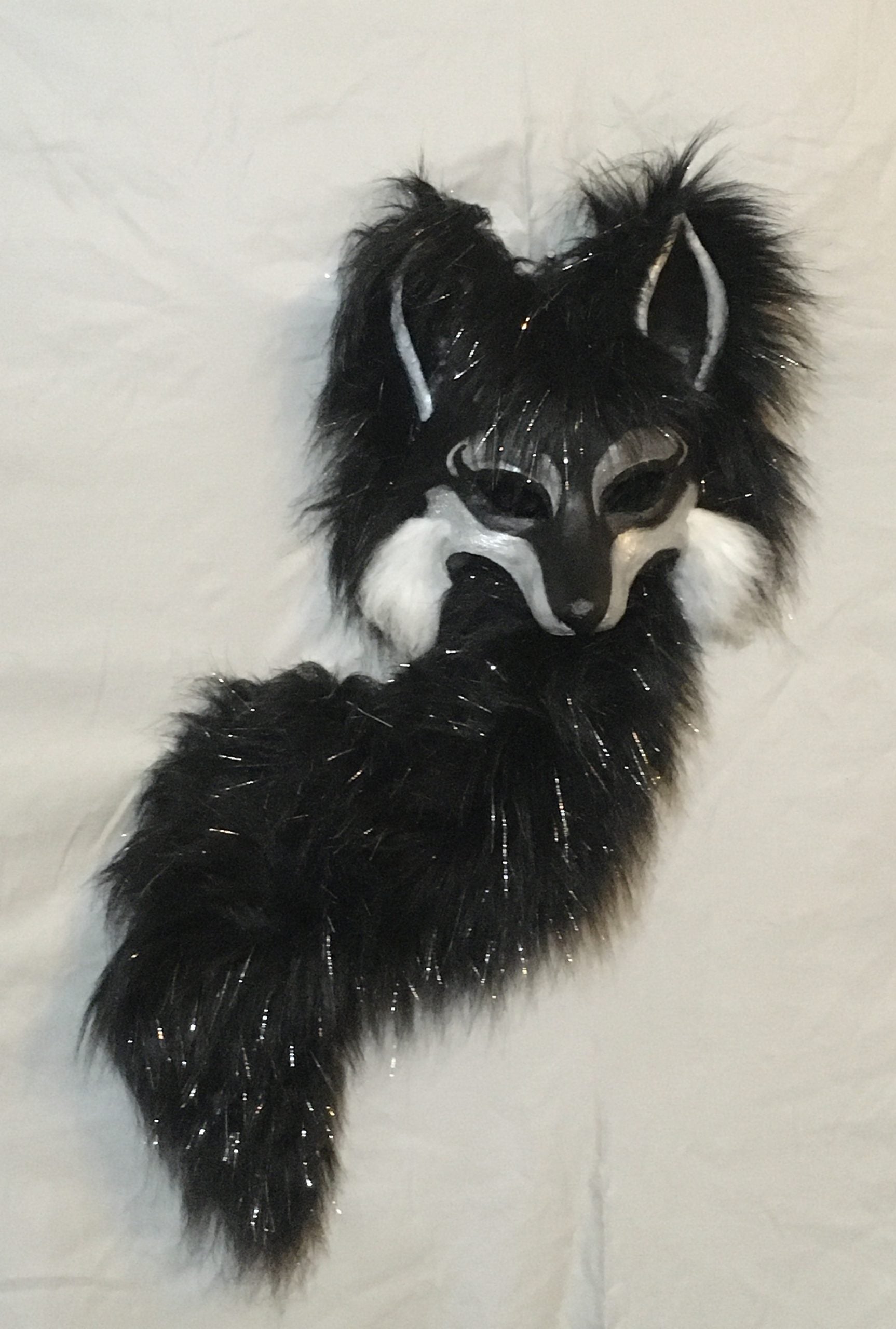 Fox Mask, Black with Silver image 1