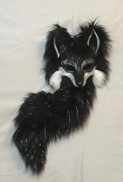 Fox Mask, Black with Silver image 1