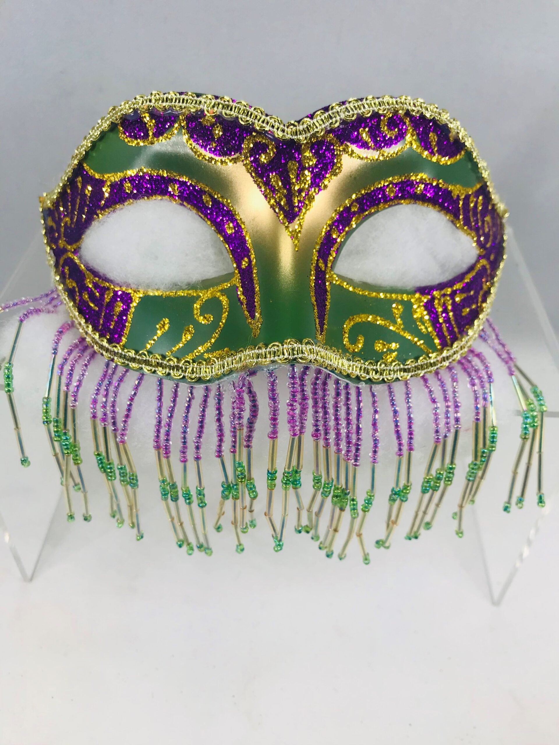 Beaded Half Mask , Mardi Gras image 2