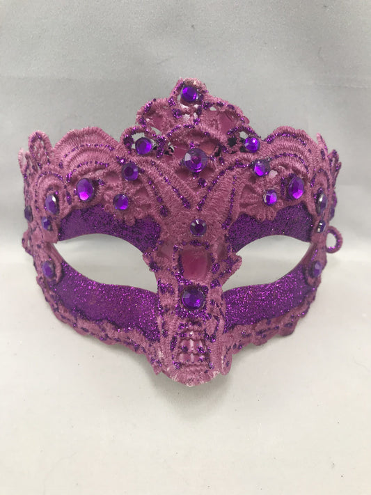 Glitter Lace mask, Purple image 0