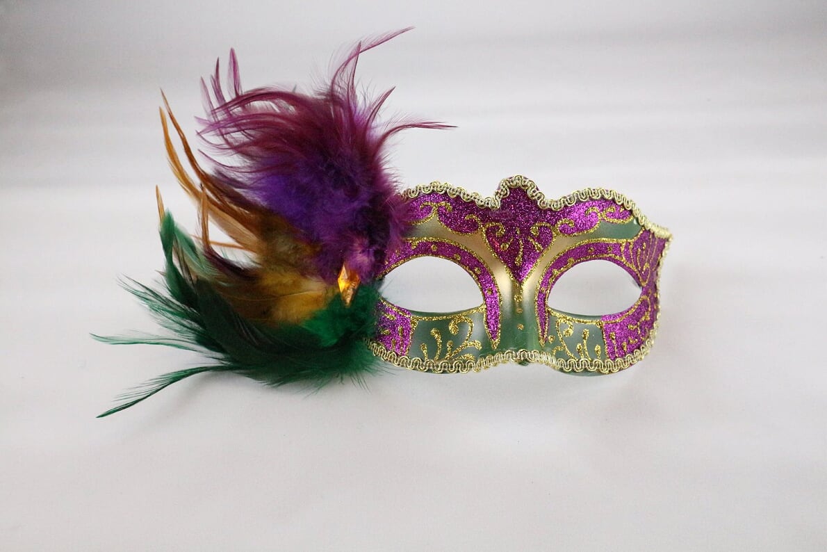Beaded Half Mask , Mardi Gras image 1
