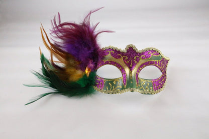 Beaded Half Mask , Mardi Gras image 1