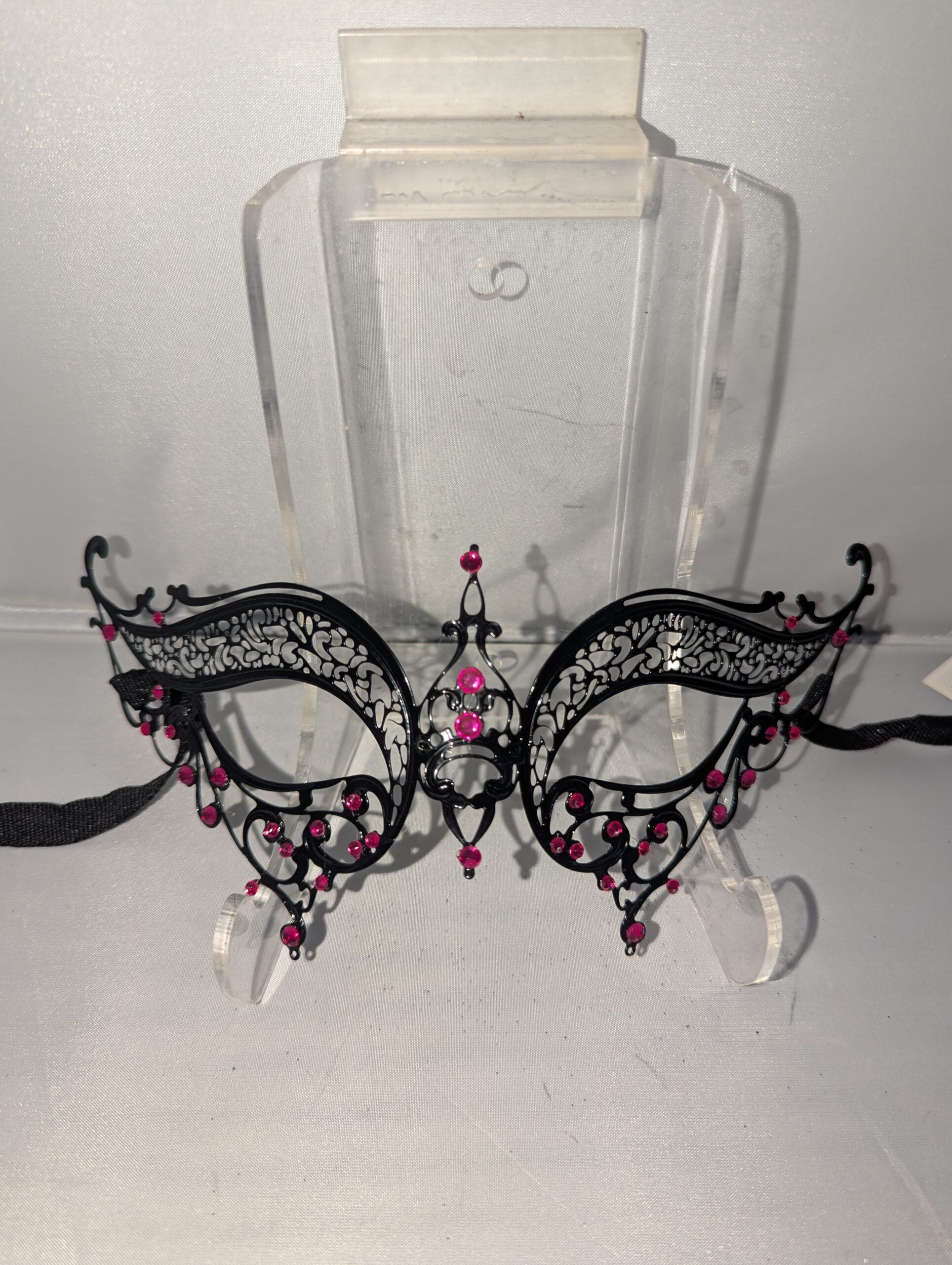 Metal Butterfly with Pink Rhinestones image 0