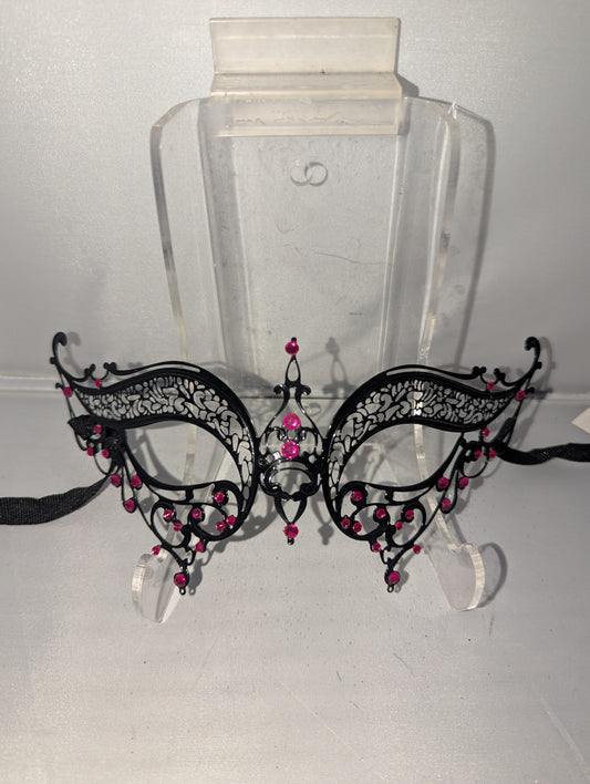 Metal Butterfly with Pink Rhinestones image 0