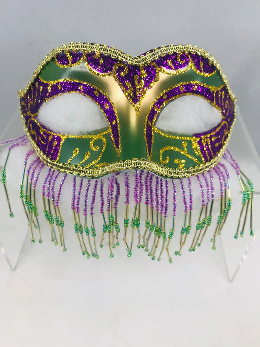 Beaded Half Mask , Mardi Gras image 0