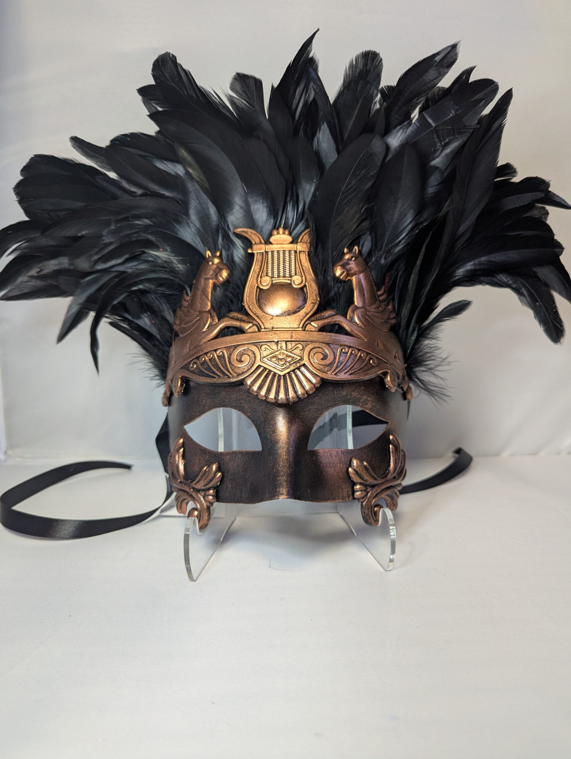 Roman w/ feathers- bronze image 0